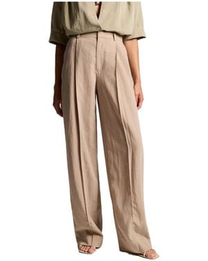 Vince High-Rise Pleated Trouser - Natural