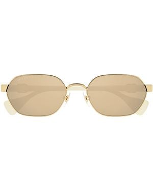 Gucci Eyewear Round Frame Sunglasses - Natural