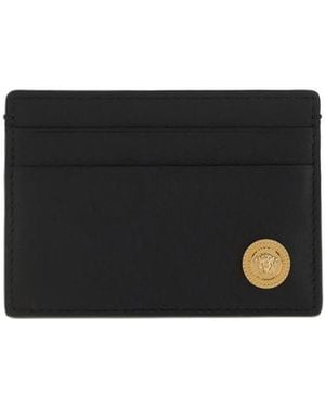 Versace Medusa Head Plaque Cardholder - Black