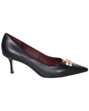 Tory Burch Eleanor Logo Plaque Court Shoes - Purple