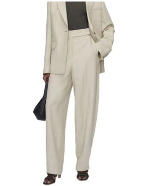 JOSEPH Light Linen Blend Trousers - Natural