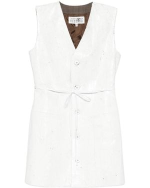 MM6 by Maison Margiela V-Neck Gilet - White