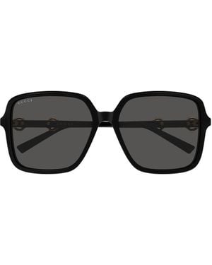 Gucci Eyewear Low Nose Bridge Fit Sunglasses - Black