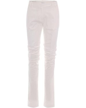 Patrizia Pepe Ruched Slim Trousers - White