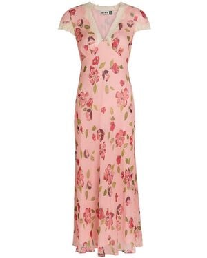 RIXO London Clarice Floral-Print Georgette Midi Dress - Pink