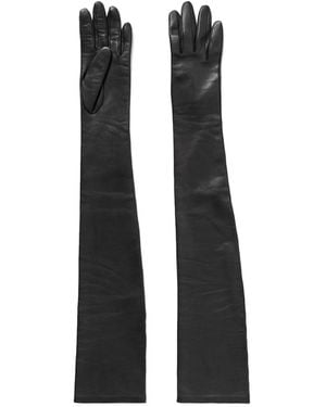 KHAITE Remo Long Leather Gloves - Black