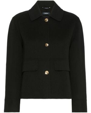 Max Mara 'S Long-Sleeved Button-Up Jacket - Black