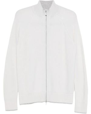 Eleventy Zip-Up Cardigan - White