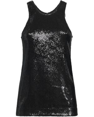 TOTEME Sequin High Round Neckline Top - Black