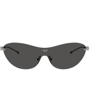 DIESEL Rimless Shield Sunglasses - White