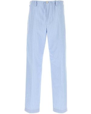 Dries Van Noten Striped Trousers - Blue