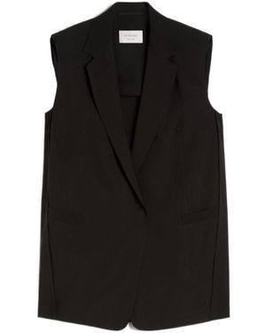Sportmax Sleeveless Patch-Pocket Jacket - Black