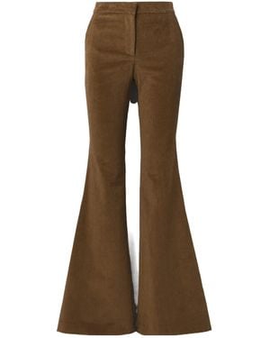 Adam Lippes Cotton-Blend Corduroy Wide-Leg Trousers - Brown
