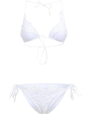 Ermanno Scervino Lace Triangle Bikini - White