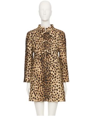 Valentino Jaguar Spots Leopard Printed Coat - Metallic