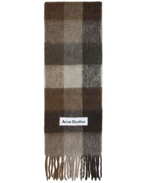 Acne Studios Checked Fringed Scarf - Multicolour