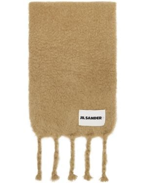 Jil Sander Fringed-Edges Scarf - Natural
