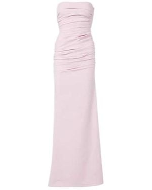 Maticevski Intoxicate Ruched Strapless Gown - Pink