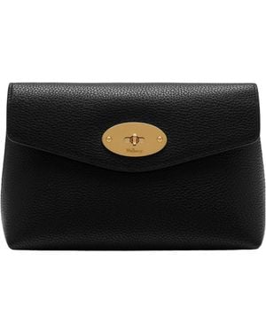 Mulberry Grained Leather Flap Bag - Black