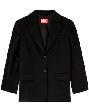 DIESEL Long Sleeve Single-Breasted Jacket - Black