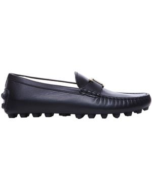 Tod's Logo-Plaque Slip-On Loafers - Blue