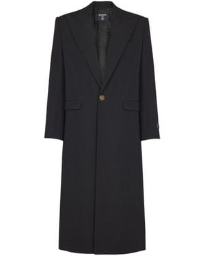 Balmain Long Coat - Black