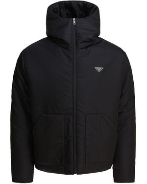 Prada Re-Nylon Hooded Jacket - Black