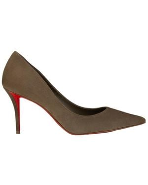 Christian Louboutin Miss Z Pointed-Toe Suede Court Shoes - Brown