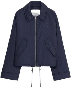 Closed Chest-Logo Jacket - Blue