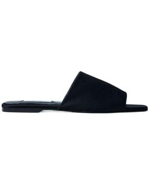 TOTEME Totême Satin Bandeau Slides - Blue
