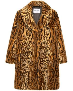 Stand Studio Leopard Print Coat - Natural