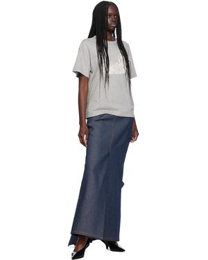 MERYLL ROGGE Slit Denim Skirt - Blue