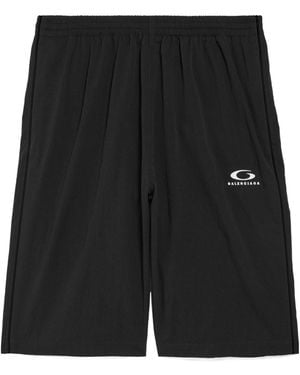 Balenciaga Logo Detailed Shorts - Black