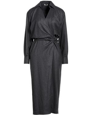 Brunello Cucinelli Solidcolor Flannel Dress - Black