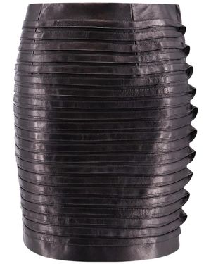 Versace Leather Skirts - Black