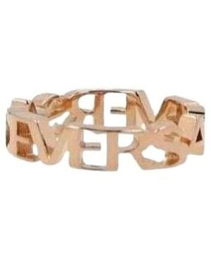 Versace Logo Lettering Shiny Ring - White