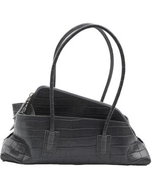 The Attico The La Passeggiata Small Top Handle Tote Bag - Black