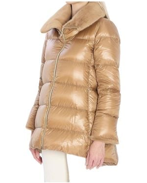 Herno Lapel Down Jacket - Natural