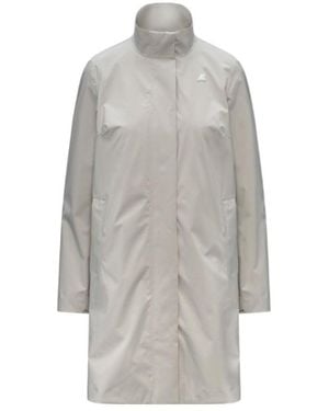 K-Way Funnel-Neck Coat - Gray