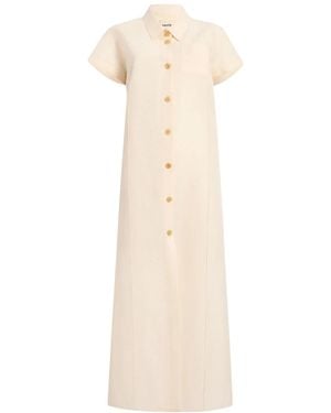 KHAITE Effy Short-Sleeved Dress - Natural