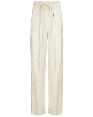 Isabel Marant Drawstring-Waist Cotton Track Trousers - White