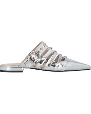 Pinko Leather Mules - White