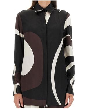 Kiton Graphic Patterned Shirt - Black