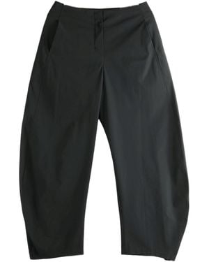 Amomento Curved Casual Pants - Gray