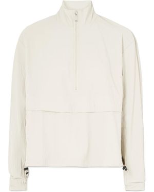 On Shoes Seersucker Half-Zip Jacket - White