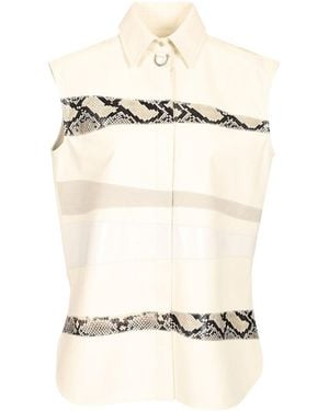 DURAZZI MILANO Sleeveless Patterned Top - Natural