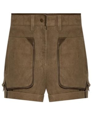 Isabel Marant Marline Belted Bermuda Shorts - Green
