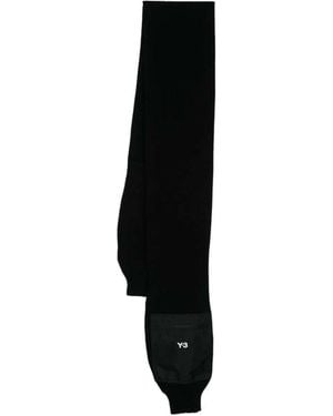 Y-3 Logo Printed Sleeved Scarf - Black