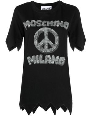 Moschino Round-Necked T-Shirt - Black