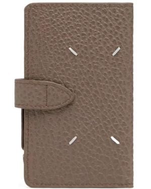 Maison Margiela Four Stitches Zip Card Holder - Brown